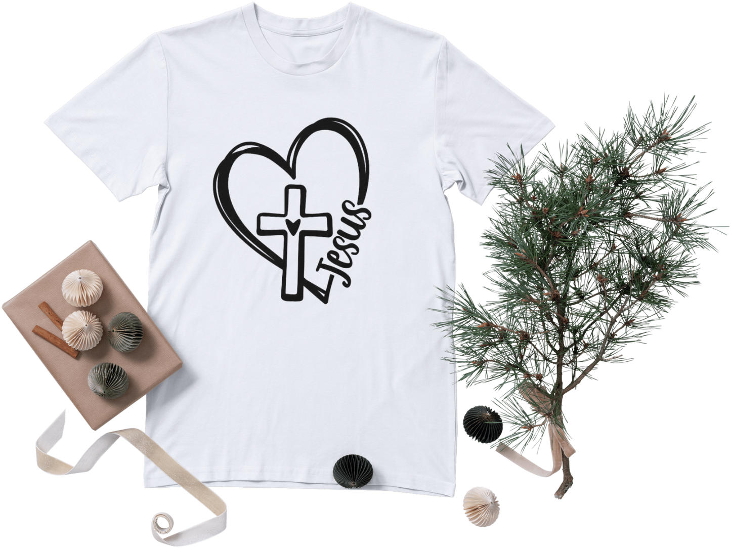 Christian T-Shirt “Jesus in My Heart” – Unisex