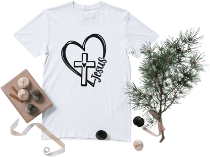 Christian T-Shirt “Jesus in My Heart” – Unisex