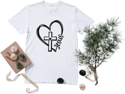 Christian T-Shirt “Jesus in My Heart” – Unisex